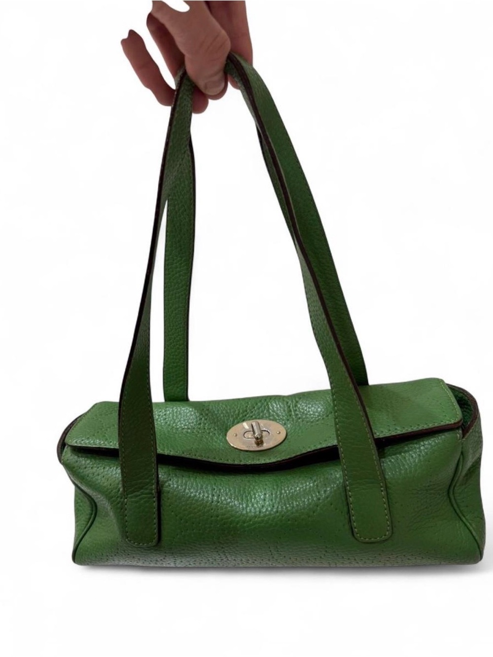 Green Leather Shoulder Tote Kate Spade